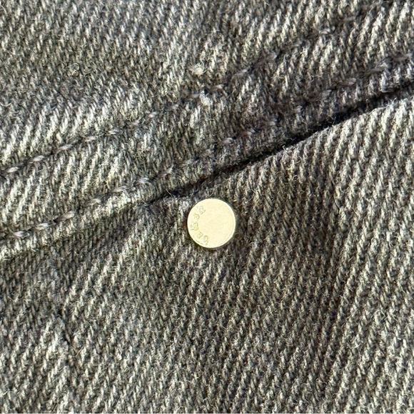 Ba&sh David black shorts open zip patch pockets denim cotton raw hem high rise 0 - Picture 7 of 13